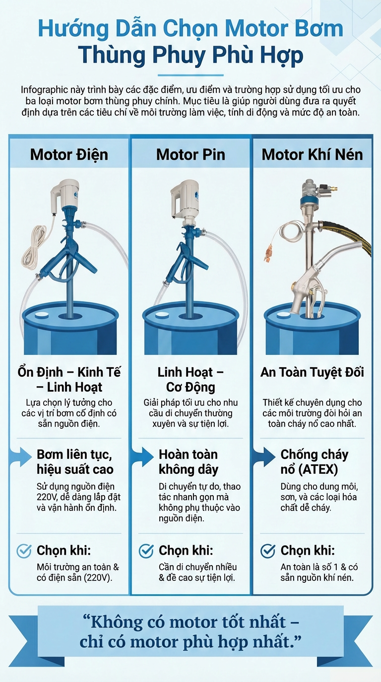 Tổng quan về bơm hút thùng phuy model EFV40 + S4